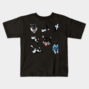 Tiny Cat Stickers Kids T-Shirt